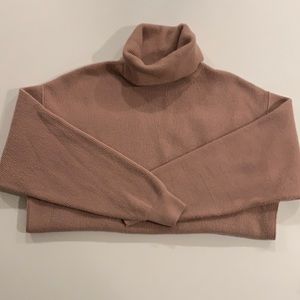 Free People Ribbed Raw Hemmed Turtleneck size S/P gently worn